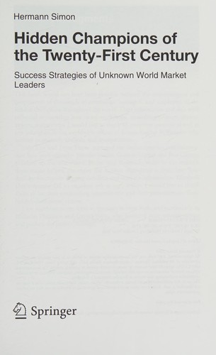 Hidden Champions of the Twenty-First Century