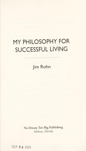 My Philosophy For Successful Living