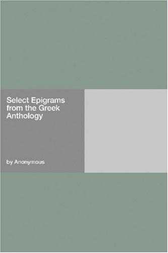 Selected Epigrams