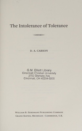 The Intolerance of Tolerance