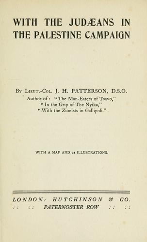 With the Judaeans in the Palestine Campaign